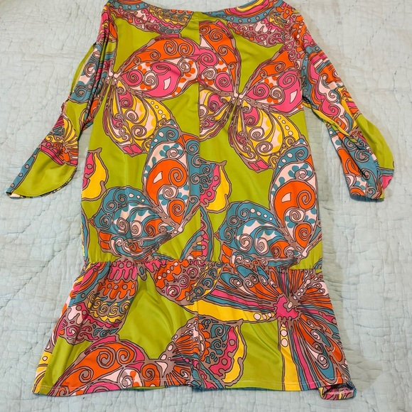 Trina Turk Vibrant Swirl Design Swim Cover Up / Dress - Picture 7 of 13